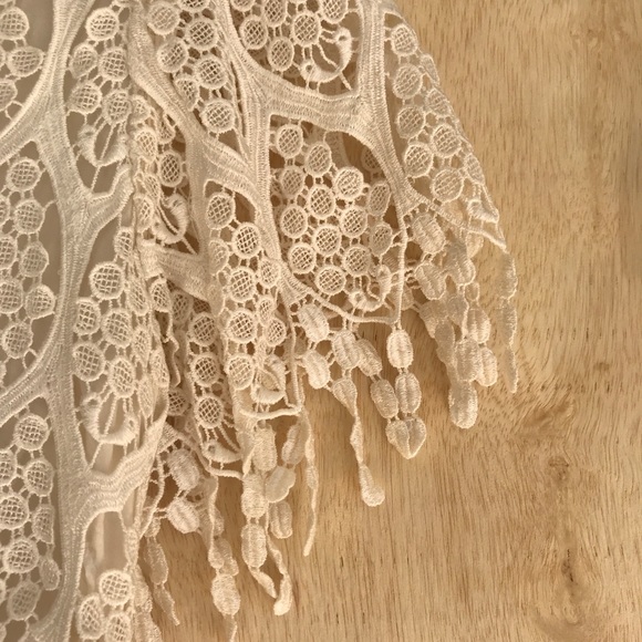 Stone Cold Fox White Lace Lapis Blouse - Picture 5 of 8